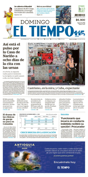 Cover of El Tiempo (Bogota)