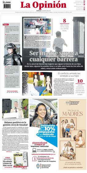 Cover of La Opinion