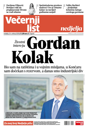 Cover of Vecernji list - Zagreb
