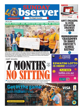 Cover of Sunday Observer (Eswatini)