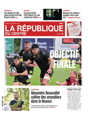 Cover of La Republique du Centre (Orleans - Loiret))