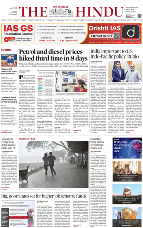 Cover of The Hindu (Mumbai)