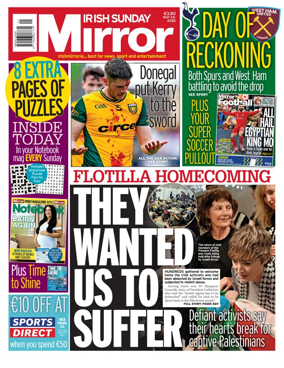 Cover of Irish Sunday Mirror