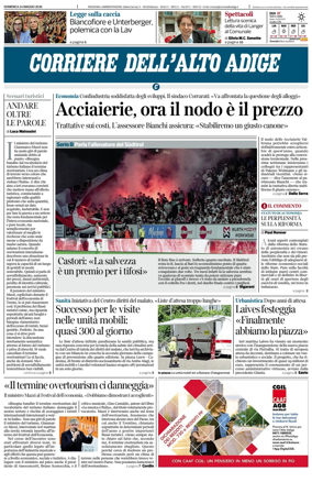 Cover of Corriere dell'Alto Adige