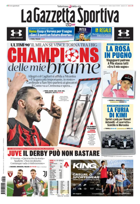 Cover of La Gazzetta dello Sport - Roma