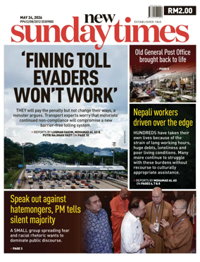 Cover of New Straits Times