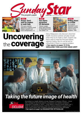 Cover of The Star Malaysia