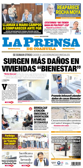 Cover of La Prensa de Coahuila