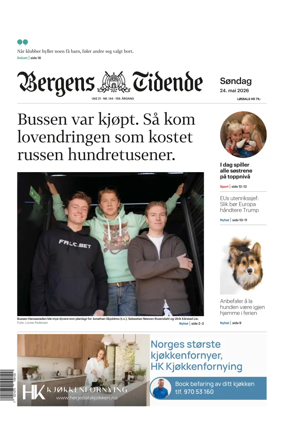 Cover of Bergens Tidende