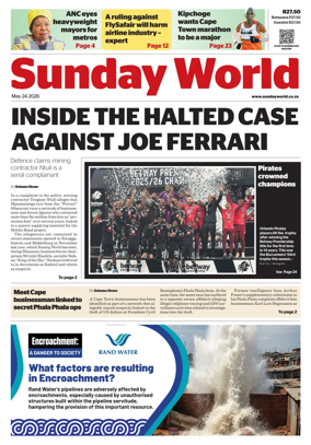 Cover of Sunday World (South Africa)
