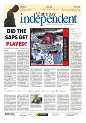 Cover of The Sunday Independent
