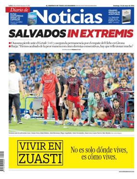 Cover of Diario de Noticias (Spain)