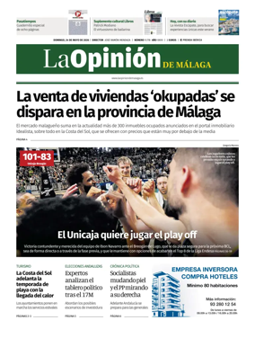 Cover of La Opinion de Malaga