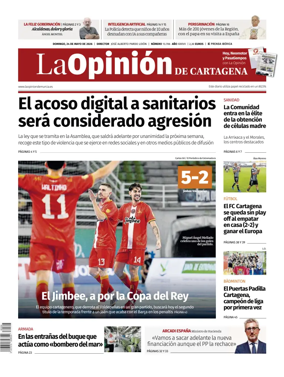 Cover of La Opinion de Murcia (Cartagena)
