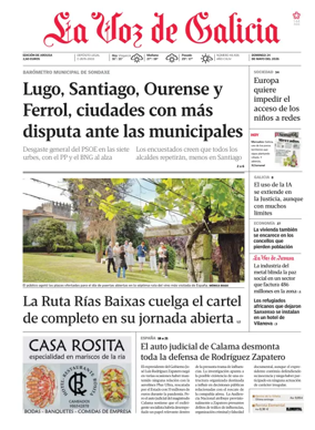 Cover of La Voz de Galicia (Arousa)