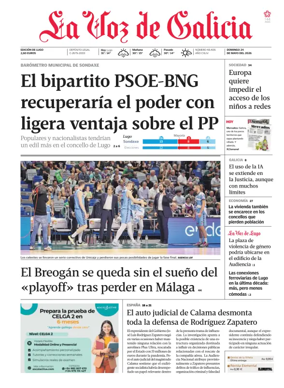 Cover of La Voz de Galicia (Lugo)