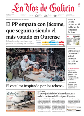 Cover of La Voz de Galicia (Ourense)