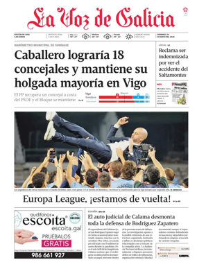 Cover of La Voz de Galicia (Vigo)