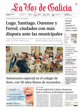 Cover of La Voz de Galicia (Viveiro)