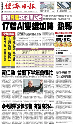 Cover of Economic Daily News (Taiwan)