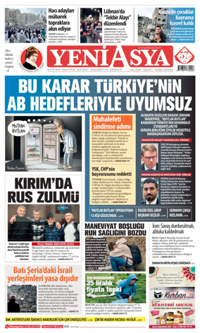 Cover of Yeni Asya