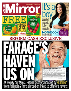 Cover of Sunday Mirror