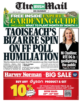 Cover of The Irish Mail on Sunday