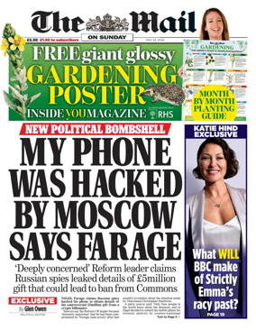 Cover of The Mail on Sunday
