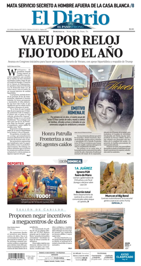 Cover of El Diario de El Paso