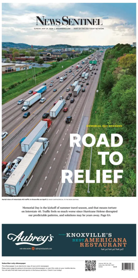 Cover of Knoxville News Sentinel