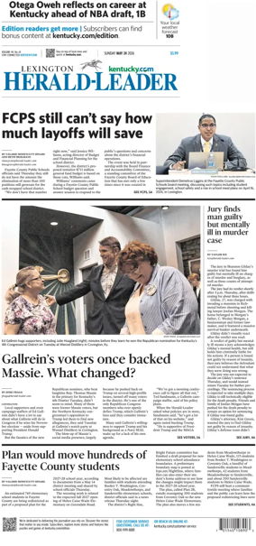 Cover of Lexington Herald-Leader (Sunday)