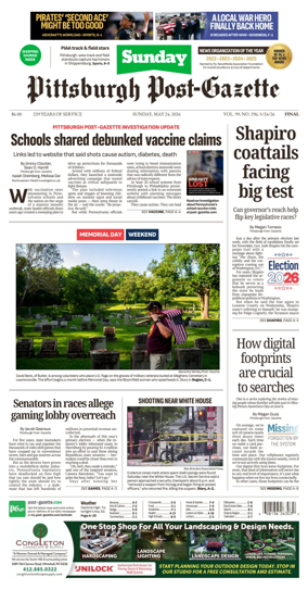 Cover of Pittsburgh Post-Gazette