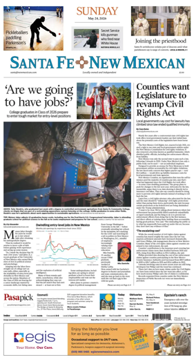 Cover of Santa Fe New Mexican