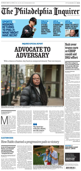Cover of The Philadelphia Inquirer (South Jersey edition)