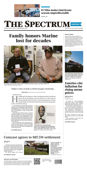 Cover of The Spectrum & Daily News