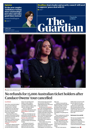 Cover of The Guardian Australia