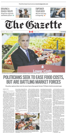 Cover of Montreal Gazette