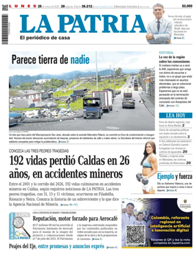 Cover of La Patria (Colombia)