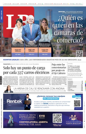 Cover of La Republica (Colombia)