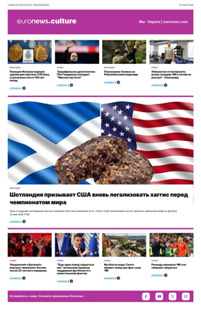 Cover of Euronews Culture and Sports (Russian) Compiled Edition