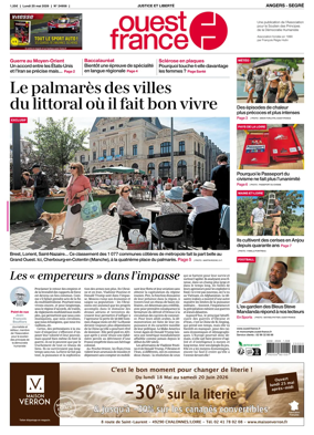 Cover of Ouest France (Angers / Segre)