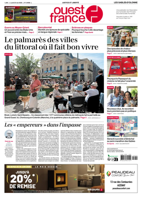 Cover of Ouest France (Les Sables-d'Olonne)