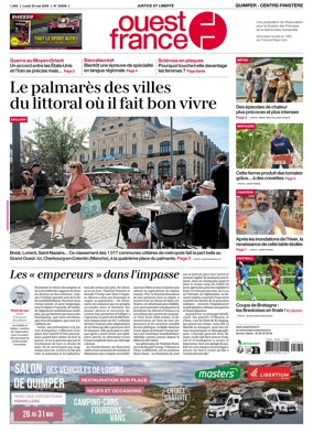 Cover of Ouest-France (Quimper Centre-Finistere)