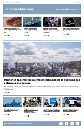 Cover of Euronews Business (Portuguese)