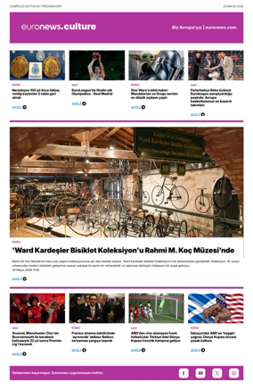 Cover of Euronews Culture and Sport (Turkish) Compiled Edition