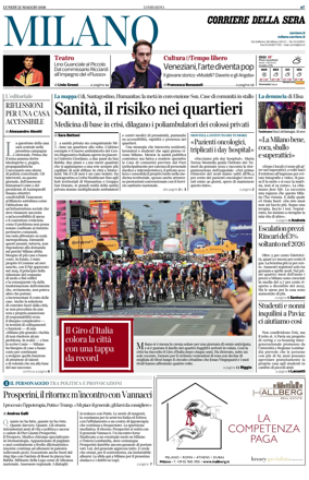 Cover of Corriere della Sera (Milano)