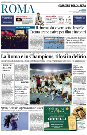 Cover of Corriere della Sera (Roma)