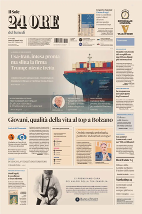 Cover of Il Sole 24 Ore