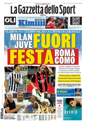 Cover of La Gazzetta dello Sport - Roma