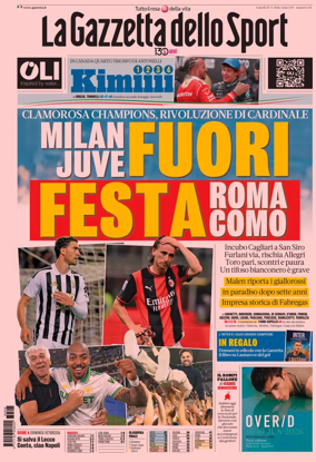 Cover of La Gazzetta dello Sport